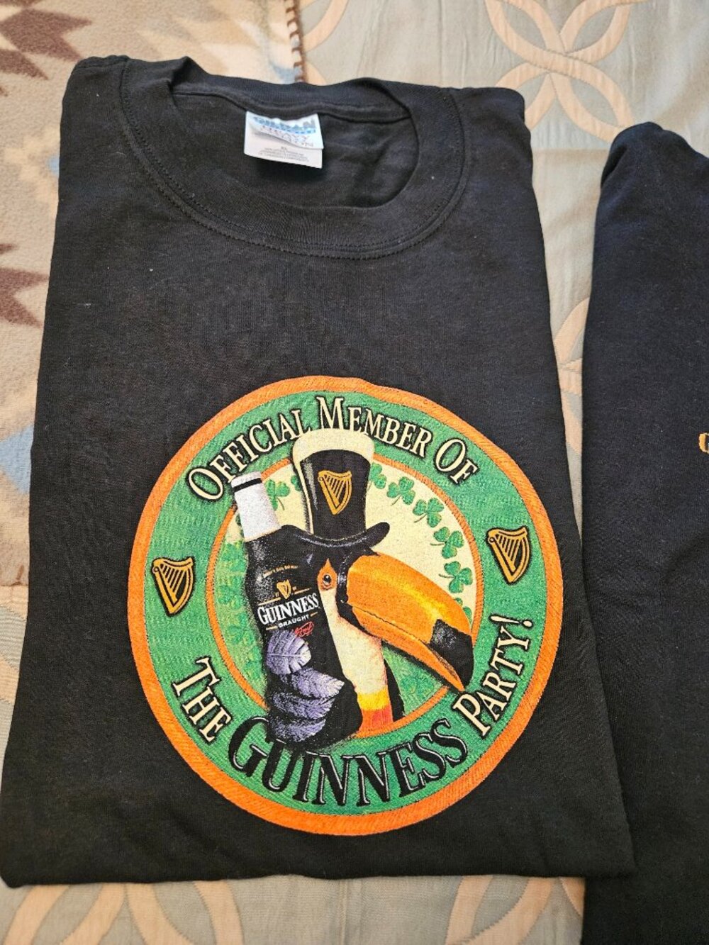 Guinness Party T-Shirt  L And Toast Master Long Sleeve 1998 XL